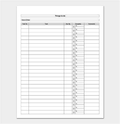 Task List Templates Excel Word BestTemplatess BestTemplatess List
