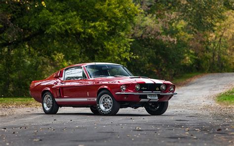 Fonds Decran Ford Mustang Shelby Gt500 Muscle Car Rouge Asphalte