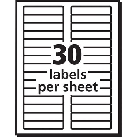 Microsoft word also offers templates with sizing. Avery® Removable File Folder Labels, 2/3"x3-7/16" , 750 Assorted Labels (6466) - 43/64" Height x ...