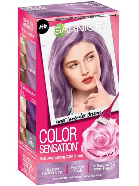 25 gorgeous purple hair color ideas to try in 2020. Color Sensation Light Purple Lavender Hair Color - Garnier
