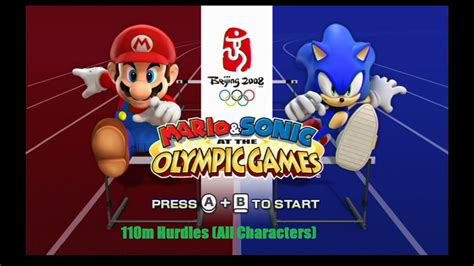 Mario Sonic At The Olympic Games M Hurdles All Characters
