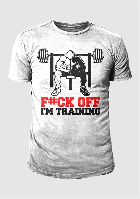 Bold Serious Training T Shirt Design For Pumping Iron Muscle