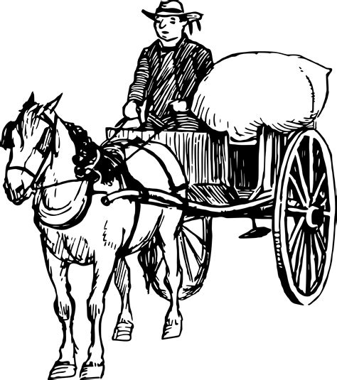 Horse Cart Drawing At Getdrawings Free Download