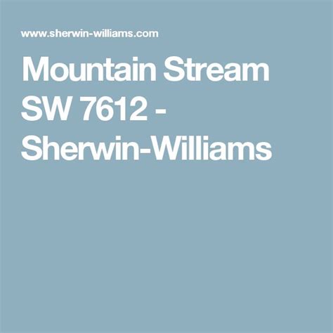 Check spelling or type a new query. Mountain Stream SW 7612 - Sherwin-Williams | Sherwin ...