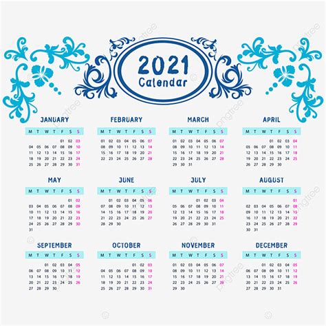 Gambar Desain Kalender 2021 Kalender 2021 Kalender Tahunan 2021