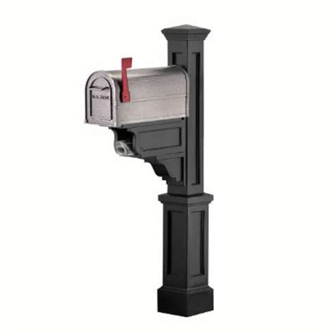 Mayne Dover Mailbox Post Black New England Styled Mailbox Post With