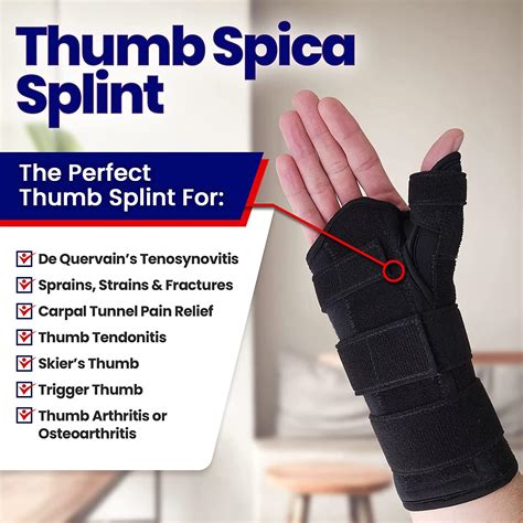 Thumb Wrist Tendonitis Spica Splint For De Quervain S Tenosynovitis