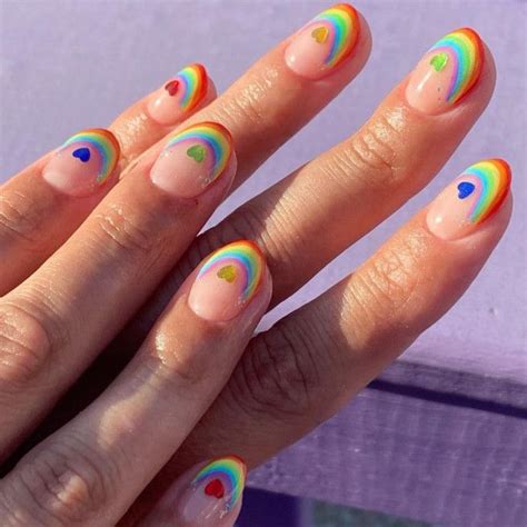 30 best pride nail ideas that ll brighten your outfits rainbow french tip nails colourful