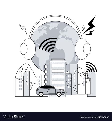 Noise Pollution Abstract Concept Royalty Free Vector Image