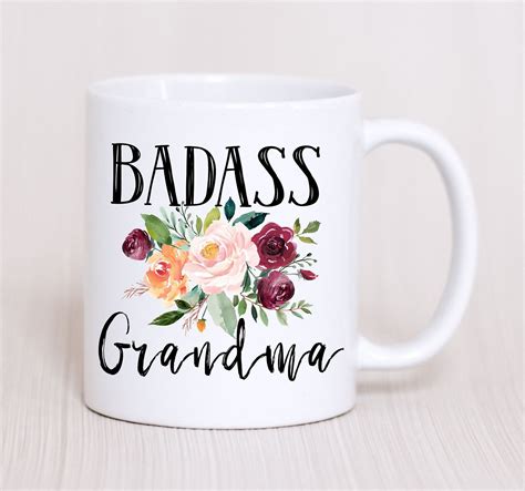 Badass Grandma Mugmothers Day T For Grandmafunny Grandma Etsy