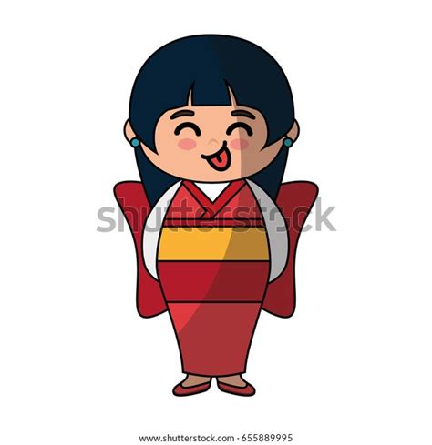 cute japanese girl cartoon stock vector royalty free 655889995 shutterstock