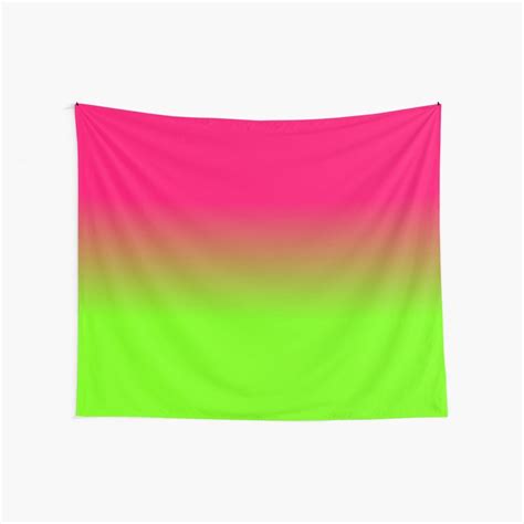 Neon Pink And Neon Green Ombré Shade Color Fade Tapestry By Podartist
