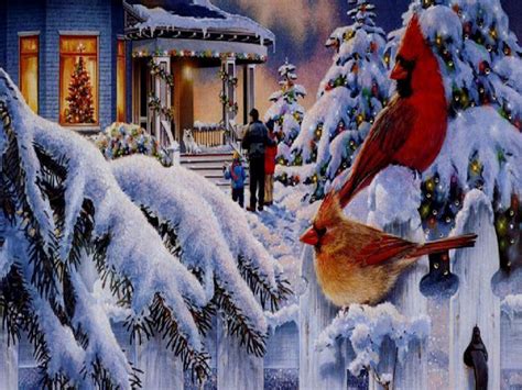 Beautiful Christmas Scenes Wallpaper Wallpapersafari