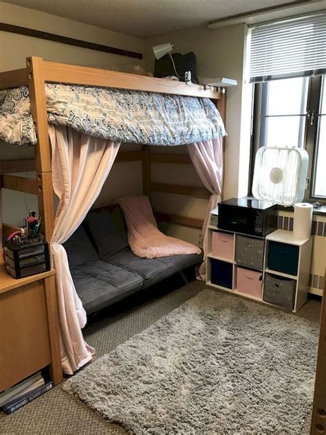 22 College Dorm Room Ideas For Lofted Beds Classy Dorm Room Dorm
