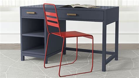 Versatile, easy to care for, and easy on the eyes, too. Kids Parke Navy Blue Desk + Reviews | Crate and Barrel ...
