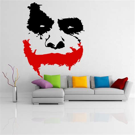 Vinyl Wall Decal Scary Joker Face Movie Batman The Dark Knight Sticker