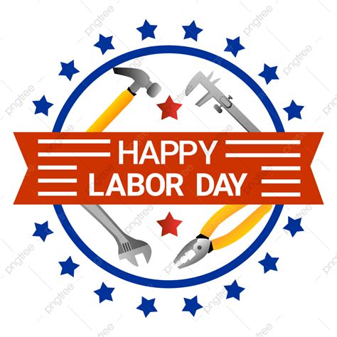 Labor Day Poster Vector Png Images Beautiful Round Labor Day Pattern