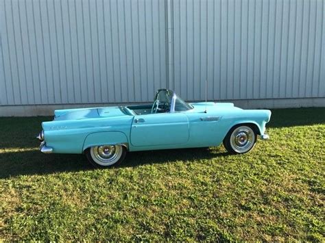 1955 Blue Ford Thunderbird Convertible With Both Tops 3 Speed Manual