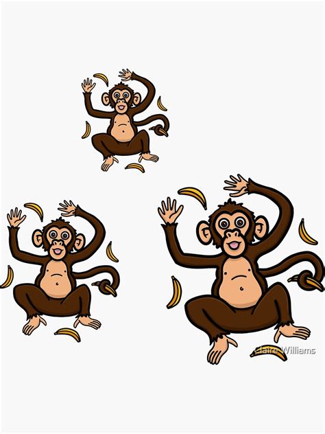Monkey Throwing Bananas Design Going Bananas Sticker For Sale By