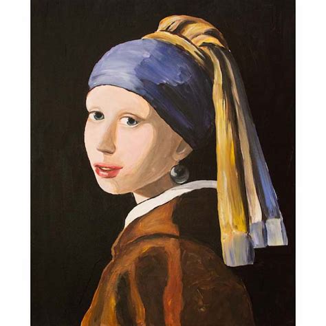 Paint Girl With A Pearl Earring By Johannes Vermeer