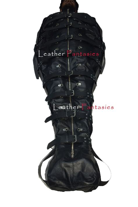 Real Leather Sleep Sack Body Bag Black Genuine Leather Bondage Etsy