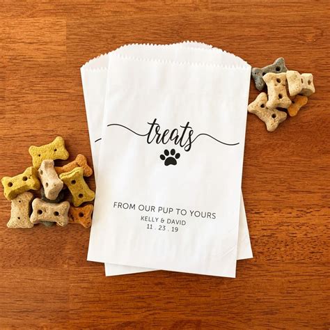 Dog Treat Bags For Weddings Lined Dog Treat Favor Bags Etsy