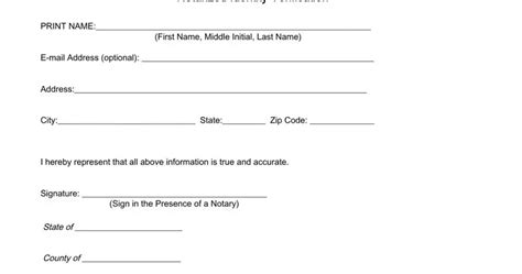 Notarized Identity Verification ≡ Fill Out Printable Pdf Forms Online