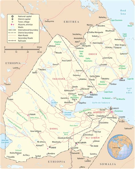 From a demand point of view, it is driven by public investment in rail and port infrastructure. Map of Djibouti - Travel Africa