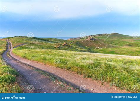 Crimea Nature Reserve The Road To Travel Landscape Park Kerch