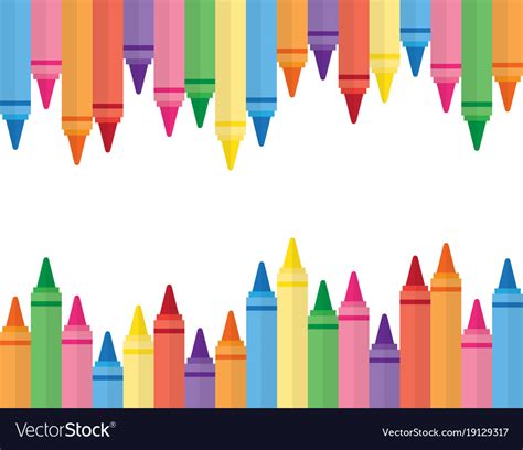 Wax Colorful Crayons Royalty Free Vector Image