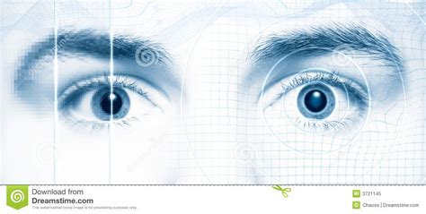Human Eyes Digital Hi Tech Style Stock Illustration Illustration Of