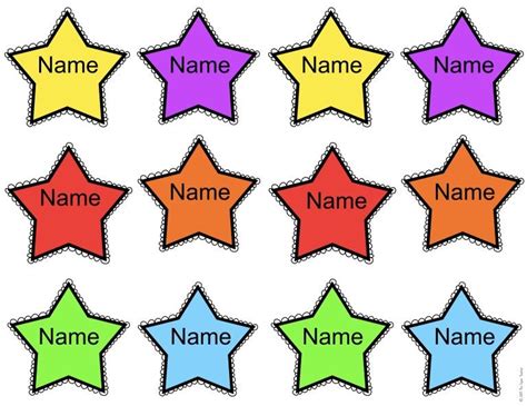 Free Editable Star Name Tags The Super Teacher