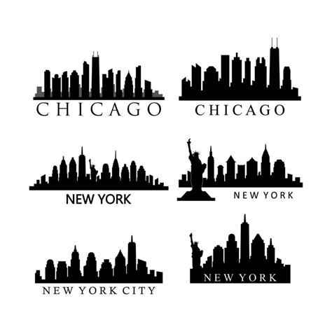 Us Skyline Vector Art Icons And Graphics For Free Download