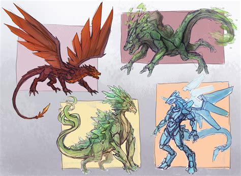 Jorden Prussing Dragon Sketches 2