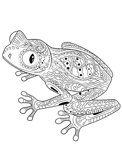 Frog Coloring Pages For Adults Free Download And Print