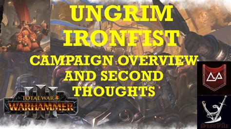 Total War Warhammer 3 Immortal Empires Ungrim Ironfist Dwarfs