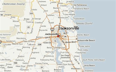 Jacksonville Carte Voyage Carte Plan