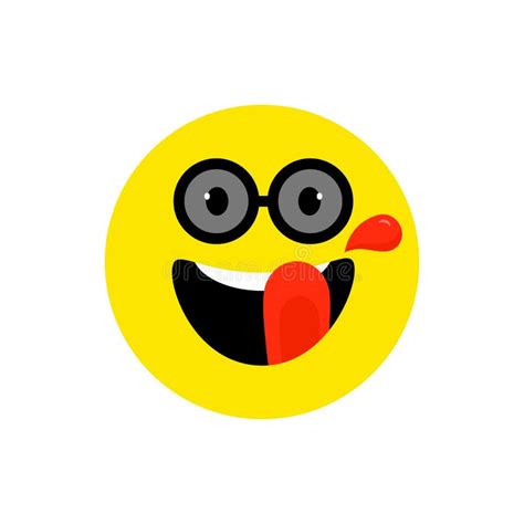 Gelukkige Gezicht Het Glimlachen Emoji Met Open Mond En Zonnebril