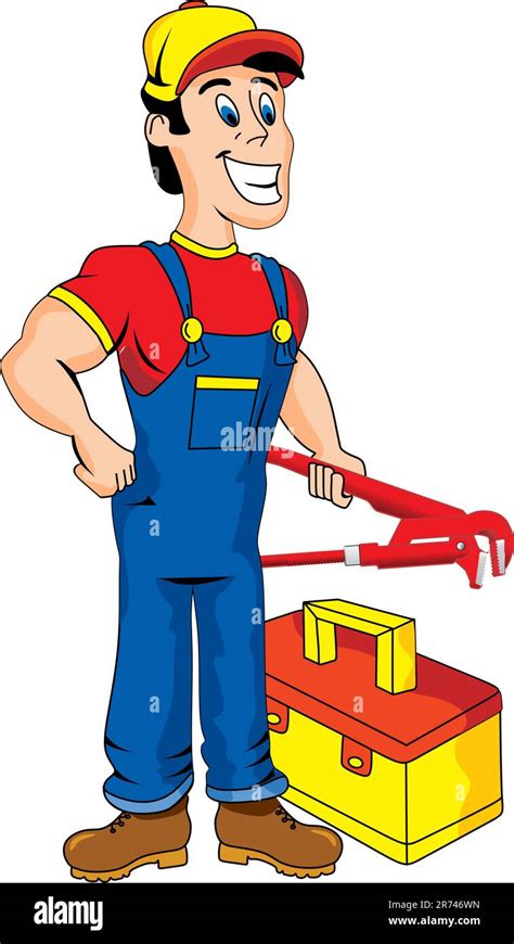 Plumber Cartoon Isolated Stock Vector Image And Art Alamy
