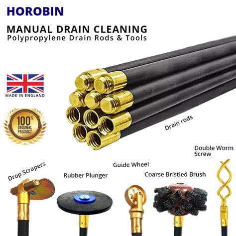 Original Horobin Pr Manual Drain Cleaning 4 L X 25 Rod With 5