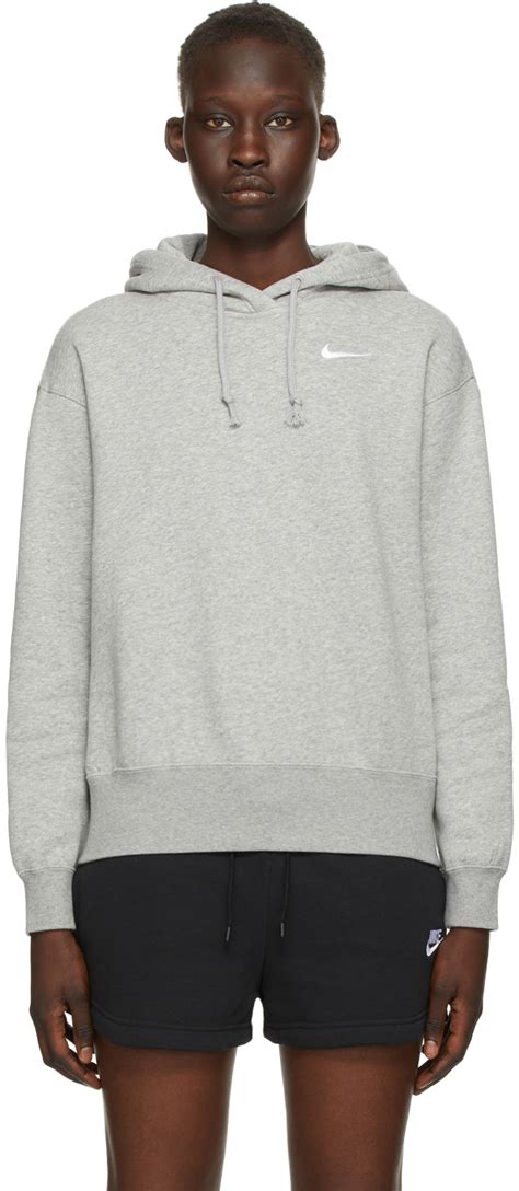 Nike Grey Fleece Sportswear Hoodie Ssense