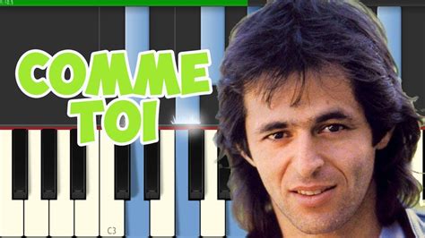 Jean Jacques Goldman Comme Toi Piano Tutorial Synthesia Youtube