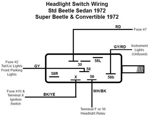 Https://tommynaija.com/wiring Diagram/1971 Vw Beetle Headlight Switch Wiring Diagram