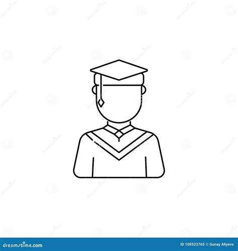 Graduate Male Avatars Icon Stock Illustration Illustration Of Girl