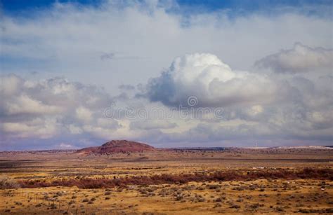 Clouds Over New Mexico Red Rock Landscape Southwest Usa Stock Image