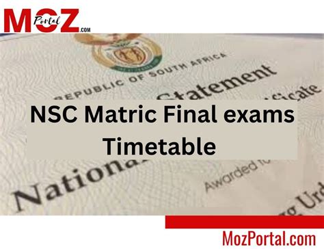 Nsc Matric Final Exams Timetable 2022 October November 2022 Nsc
