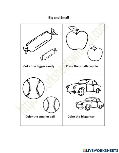 Big And Small Objects Worksheet Live Worksheets