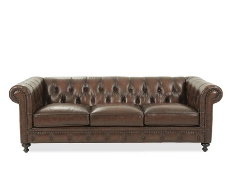 The ergonomics of club is due to the smoothness of its shapes and the materials used. Bernhardt London Dark Brown Leather Club Sofa | Mathis ...