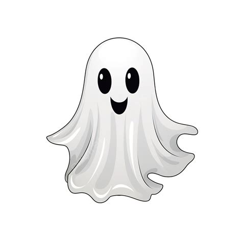 Cute Ghost Isolated Vector Halloween Concept Cartoon Ghosts Spooky