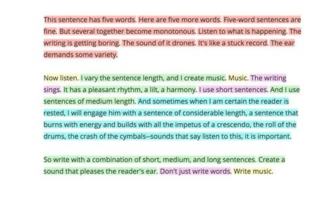 Visualize The Length Of Your Sentences Word Sentences Sentences Words